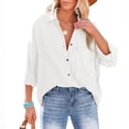 thumbnail image 2 of Birdeem Womens Casual Tops Solid Color Off-Shoulder Long-Sleeved Shirt Womens Tops, 2 of 7