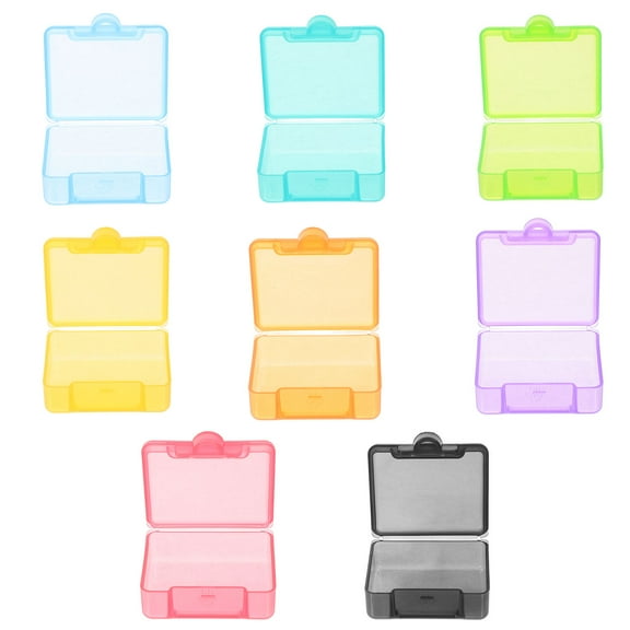 Hemoton 8pcs Small Pill Box Set Portable Pill Holder With Clear Lid Weekly Medicine Container Single Tablet Box For Travel Daily Medication Plastic
