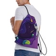 thumbnail image 3 of Kdxio Astronaut Print Drawstring Backpack Bag,Waterproof Draw String Back Sack, Gym Drawstring Bags Swim Bag For Unisex, 3 of 9