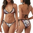 thumbnail image 3 of Gaeub White Red Cat Couple Print Women's Triangle Bikini,String Bikini Set,Two Piece Swimsuit Bathing Suits, 3 of 6