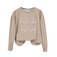 thumbnail image 2 of Clearance Sales Today Deals Prime Crewneck Sweatshirts Women Women's Thank God Trust God Long Sleeved Hoodie, 2 of 3