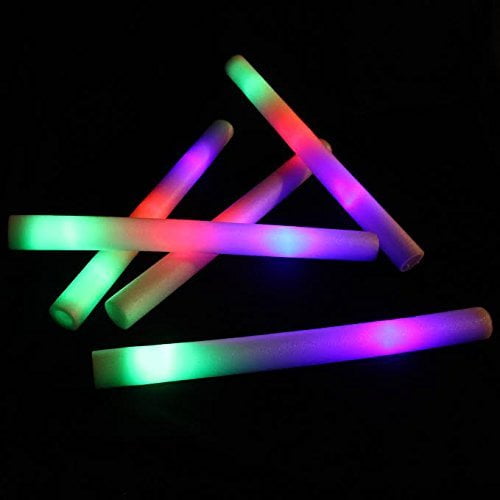 LED Flashing Wand Baton ~ 7 Modes ~ Glows Strobes Oscillates Flashes ~ Ages 3+ 