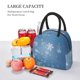 thumbnail image 5 of Fotbe Snowflakes1 Bolsa de Almuerzo con Estampado, Lonchera Aislada, Contenedor de Comida Reutilizable Tipo Cooler a Prueba de Fugas, 5 of 6