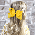 thumbnail image 6 of 4 PCS 6" Big Hair Bows for Girls Alligator Clips Grosgrain Ribbon Solid Color Hair Accessories for Little Teen Toddler Girls, 6 of 7