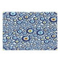 thumbnail image 1 of Evil Eye Cutting Board, Traditional Turkish Luck Sign Symbol Pattern Vivid Bead Graphic Art, Decorative Tempered Glass Cutting and Serving Board, Large Size, Orange Yellow and Blue, by Ambesonne, 1 of 1