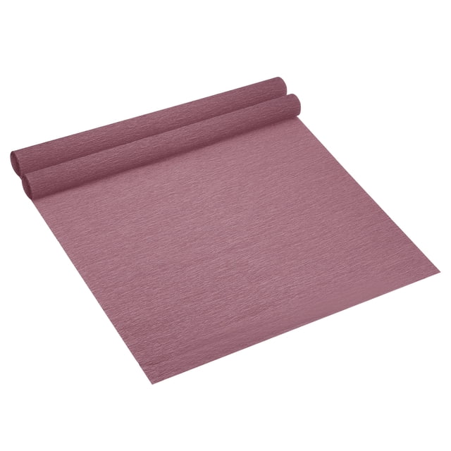 Unique Bargains 8.2ft Crepe Paper Roll, 2 Roll 20' Width Paper Streamer Sheet for Craft Flower Making Decoration, Dark Red