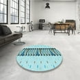 thumbnail image 4 of Ahgly Company Machine Washable Indoor Square Transitional Seafoam Green Area Rugs, 5' Square, 4 of 7