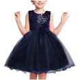 thumbnail image 2 of ATOGUTA Girls Prom Dresses Tulle Princess Pageant Dress for Wedding Kids Gowns with Bow-knot Blue, Size 3T-10, 2 of 5