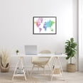 thumbnail image 2 of Stupell Home Décor Modern Rainbow Map of the World Transitioning Tones, 24 x 30, Designed by BlursByAI, Black Frame, 2 of 6