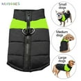 thumbnail image 3 of BadPiggies Waterproof Cold-proof Dog Warm Vest Jacket Coat Winter Clothes for Small Medium Large Dogs Pets (M, Green), 3 of 7
