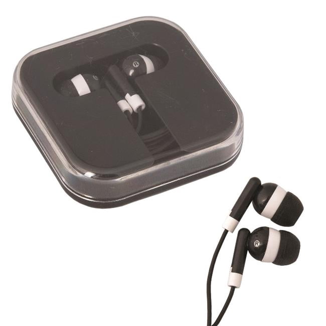 ABS Plastic Earbuds - Black / Clear