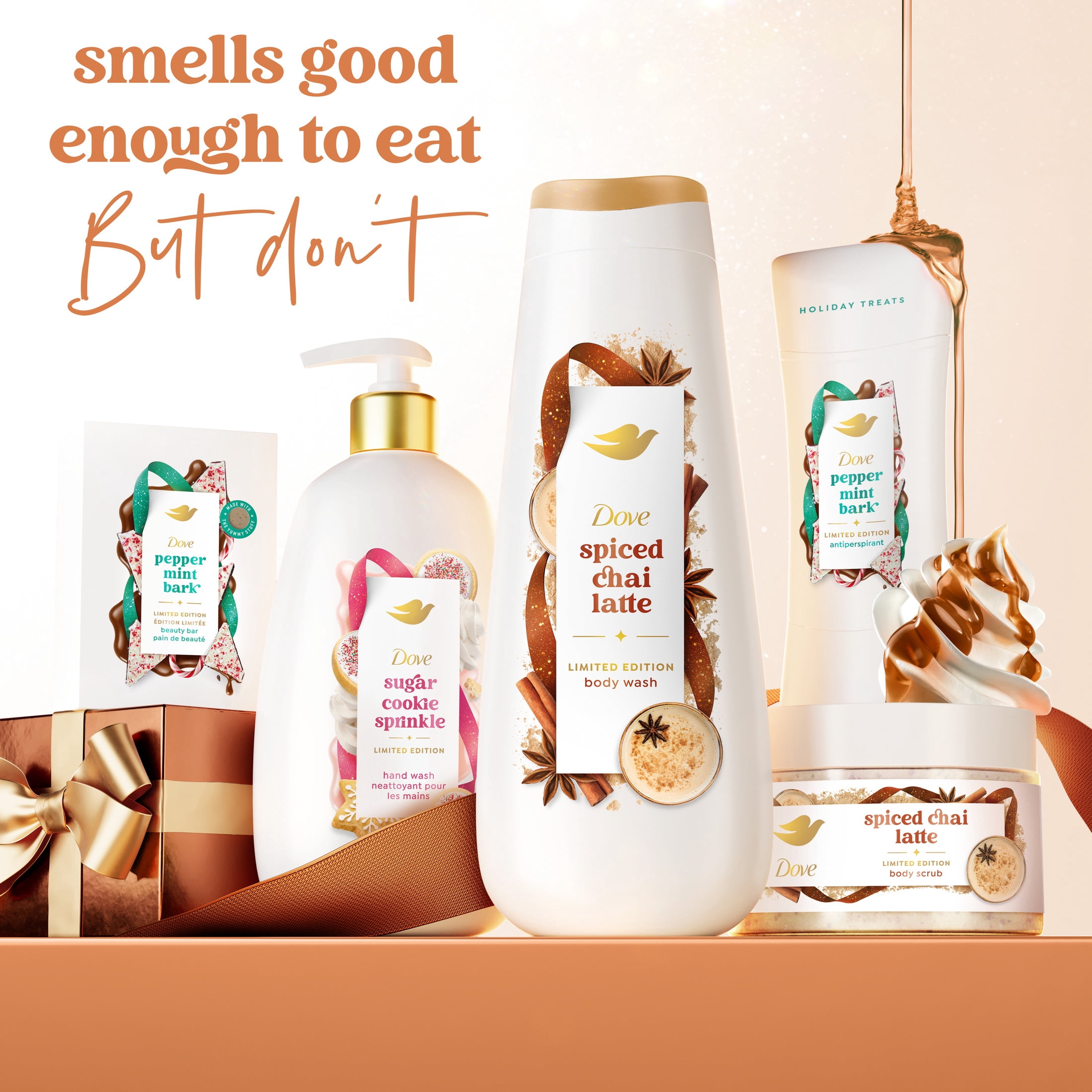 Dove Limited Edition Holiday Treats Body Wash For Deep Nourishment Spiced Chai Latte ,20 fl oz