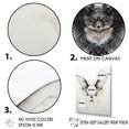 thumbnail image 4 of Designart "Black And White Minimalist Bat" Animals Bat Picture Framed Wall Art Living Room, 4 of 5