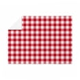 thumbnail image 3 of CafePress - Red White Gingham - Large Plush Fleece Throw Blanket, 80" L x 60" W, 3 of 4