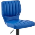 thumbnail image 3 of Home Square Adjustable Blue Faux Leather Swivel Bar Stool - Set of 2, 3 of 9