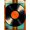 Black Orange Turquoise, Pattern 15, variant on ODIKA 8'x10' Washable Area Rug Record Vinyl Retro Music Concentric Groove Ring Shaped Round for King Size Bedroom Under Bed, Master Suite, Non-Shedding, Easy Care