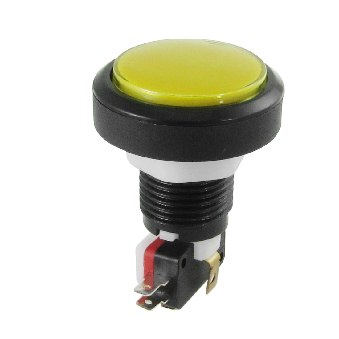 12V DC LED Light Illuminated Yellow Round Momentary Push Button Switch