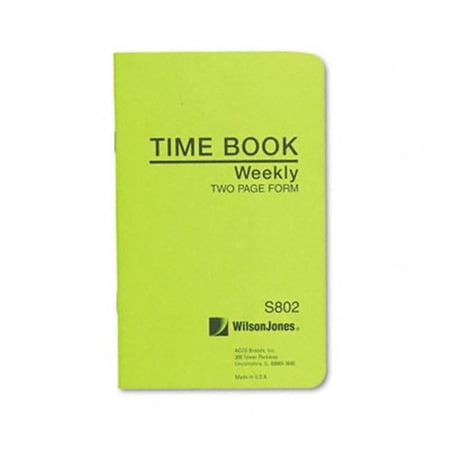 Wilson Jones Employee Time Record Week Ending 4-1/8 x 6-3/4 36-Page Book