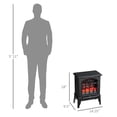 16" 1500W Freestanding Indoor Electric Fireplace Heater