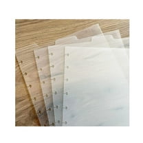 4 Clear Blank Top Dividers for Half Letter Size Discbound Planners Semi-Transparent Dashboard Junior (8-Disc Half Letter (5.5 x 8.5 in))