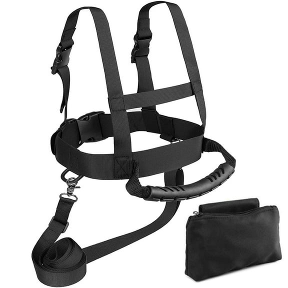 Dengjunhu Kids Ski Harness Heavy Duty Ski Shoulder Training Harness Ski Training Leash for Skating,Skateboarding,Snowboard, Roller Skating,Cycling for Kids and Beginners(with Bag)
