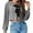 Gray, variant on LANGWYQU Women Long Sleeved Casual Knit Cardigan Short Crop Sweater With Tie