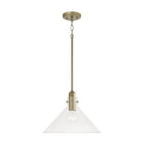1 Light Pendant In Modern Style-10.25 Inches Tall And 14 Inches Wide-Aged Brass Finish    -Traditional Installation Capital Lighting 345811Ad
