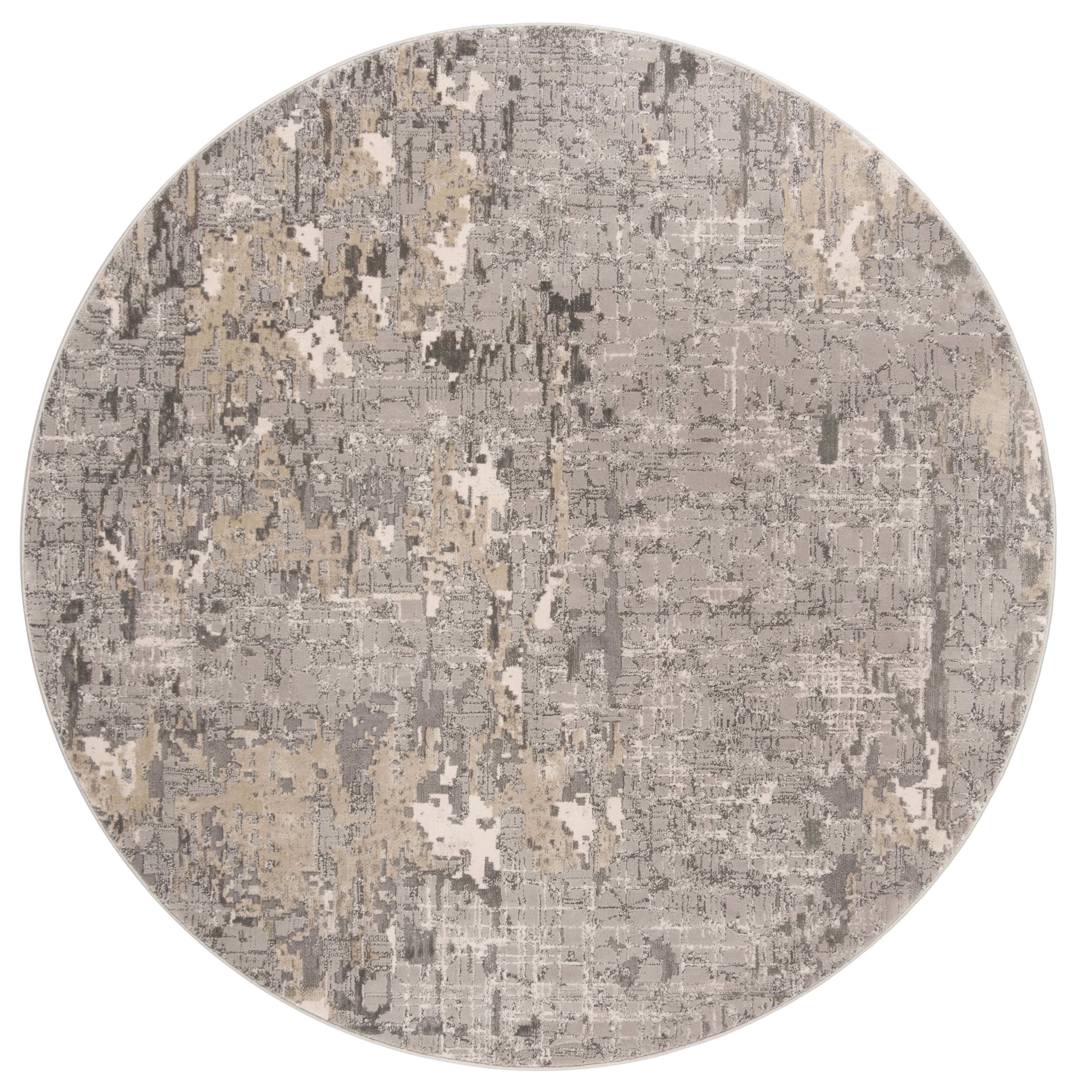 Safavieh Meadow Bairre Abstract Area Rug, Gray, 5' x 5' Round