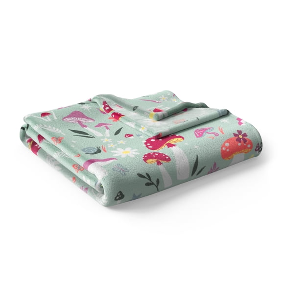 Mainstays Kids Cozy Plush Throw, Fairy Garden, 50" x 60"