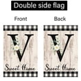 thumbnail image 4 of VOCHIC Monogram Letter V Initial Garden Flag 12x18 Welcome Initial Family Last Name Personalized Sweet Home Flag Outdoor Decoration (ONLY FLAG), 4 of 6