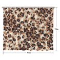 thumbnail image 5 of Beige and Brown Leopard Pattern Shower Curtain 84"x72" ,Bathroom Decorative Shower Curtains Set with 12 Hooks,Modern Waterproof Washable Shower Curtain, 5 of 6