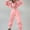 Pink, variant on Women's Two Piece Sets Casual Hoodie Zipper Drawstring Jacket Outerwear and Elastic Pencil Pants Fall Winter Tracksuit Denim Jumpsuit Women Womens Pantsuits for Wedding Guest Spandex Jumpsuit for