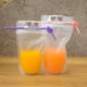 thumbnail image 4 of Injueey Bolsa para bebidas de 500ml, 100 unidades, jugo de pie, café, leche, agua, líquido, bolsa de embalaje con asa, soporte de un solo para Cocina y Comedor Injueey HA069714-01, 4 of 6