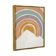 thumbnail image 3 of Stupell Industries Circular Geometric Mountain Landscape Graphic Art Metallic Gold Floating Framed Canvas Print Wall Art, Design by Loni Harris, 3 of 6