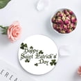 thumbnail image 3 of FMSHPON Happy St. Patrick's Day Clover Set of 4 Round Coaster for Drinks, Absorbent Ceramic Stone Coasters Cup Mat with Cork Base for Home Kitchen Room Coffee Table Bar Decor, 3 of 4