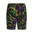 thumbnail image 4 of Rocae Neon Mardi Gras for Men's Soft Sleep Pajama Shorts, Waistband and Pockets, 4 of 9