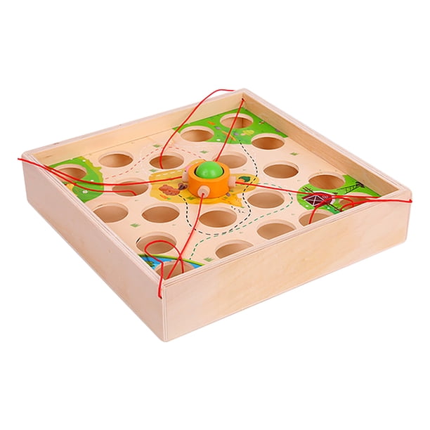 Partheme Novelty Toys 1 Counts Parent-Child Pull Party Game 5-7 Years Old Children's Wooden Flying Parent-Child Toy multcolor