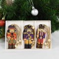thumbnail image 5 of 1 juego de cascanueces de madera con forma de soldado para colgar en el árbol de Navidad, marioneta de cascanueces, colgantes de madera para Navidad, adornos para el hogar para Año Nuevo, 5 of 5
