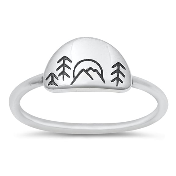 Nature Scene Outdoor Wholesale Ring .925 Sterling Silver Band Jewelry Female Male Unisex Size 5