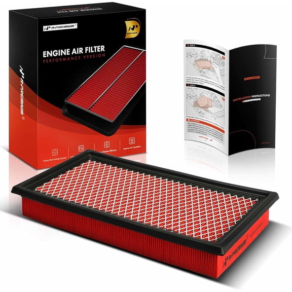 A-Premium Pre-oiled Engine Air Filter Compatible with Ford, Lincoln & Mazda - Explorer, Fusion, Taurus, Flex, Police Responder Hybrid, CX-9, 6, MKZ, MKX, MKS, MKT, Aviator