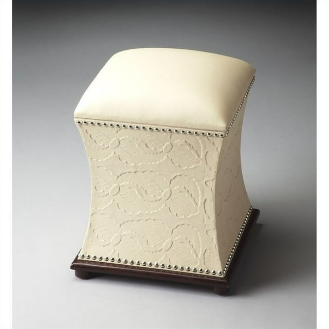 Butler Specialty Ottoman en Cuir Expressions Modernes Beige