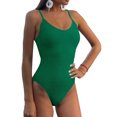thumbnail image 5 of Traje De Baño ANGGREK De Una Pieza Tirantes Finos De Corte Alto Cuello En V Elegante Para Fiesta En La Playa, 5 of 5