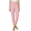 Jones New York Women's Pull On Crop Pants Pink Size XL