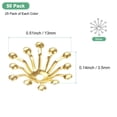 thumbnail image 3 of Uxcell 50-Pack Tapones de Cuentas en Forma de Flor, 13mm x 3.5mm Tapones Espaciadores de Flores para Artesanía DIY [Plata, Oro], 3 of 6