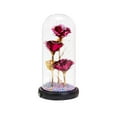 thumbnail image 2 of Steadline Valentine's Day LED Rose Glass Dome - Gold Foil Flower Decor with Lights - Romantic Table Centerpiece - Elegant Anniversary Gift for Her, 2 of 3