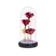 thumbnail image 2 of Adorno de luz LED romántica con forma de rosa | Tres flores doradas con cubierta de cristal | Decoración para San Valentín, cumpleaños y aniversario | Lámpara de flores de seda para regalar en, 2 of 2