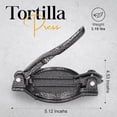thumbnail image 6 of Alpine Cuisine Cast Iron Gordita Press 5 Inch, Durable Gordita Maker Suitable For Flour, Chapattis, Roti & Corn Press, Comfortable & Lightweight, Easy To Clean & Use, 6 of 7