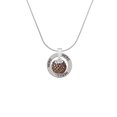 thumbnail image 2 of Delight Jewelry Silvertone Brown Crystal Sparkle Spinner Hero Ring Charm Necklace, 18", 2 of 4