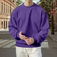 thumbnail image 2 of lnmuld Men's Sweatshirts Crewneck Sweatshirt Lined Relaxed Fit Raglan Sleeve Solid Color Athletic Casual Pullover Top for Streetwear and Daily Comfort Size:2XL, 2 of 4