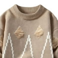 thumbnail image 4 of RXMEKW Chandails et Pulls pour Hommes, Chandail Décontracté à Manches Longues Imprimé Col Rond, 4 of 7